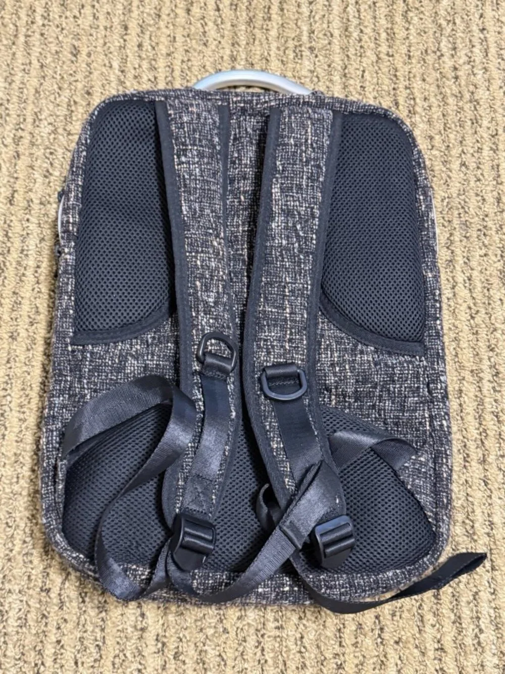 DIME BAGS Concrete Tweed Backpack Space Invaders Aracade Patch Laptop Slab Bag